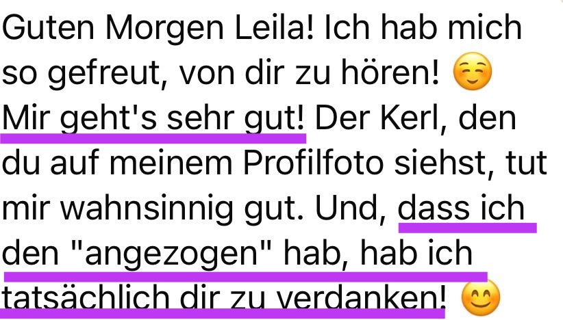 Dank dir hab ich ihn in mein Leben gezogen